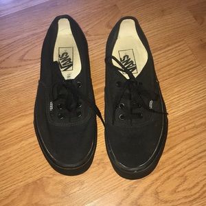 All Black Authentic Vans